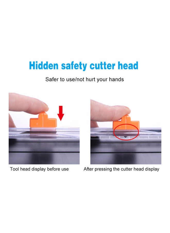 NIBEMINENT Portable A4 Paper Cutter Black/Orange - Image 5