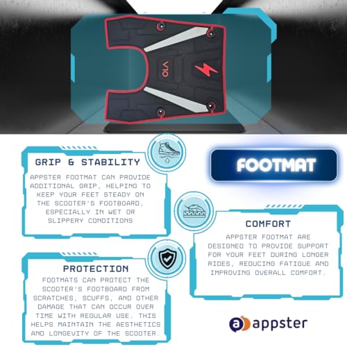 APPSTER Ola S1 Pro Gen 2 Main Stand + Charger Cap + Footmat + Screen Guard -Only for S1 Pro 2nd Genaration, 4 in 1 (Black) - Image 3