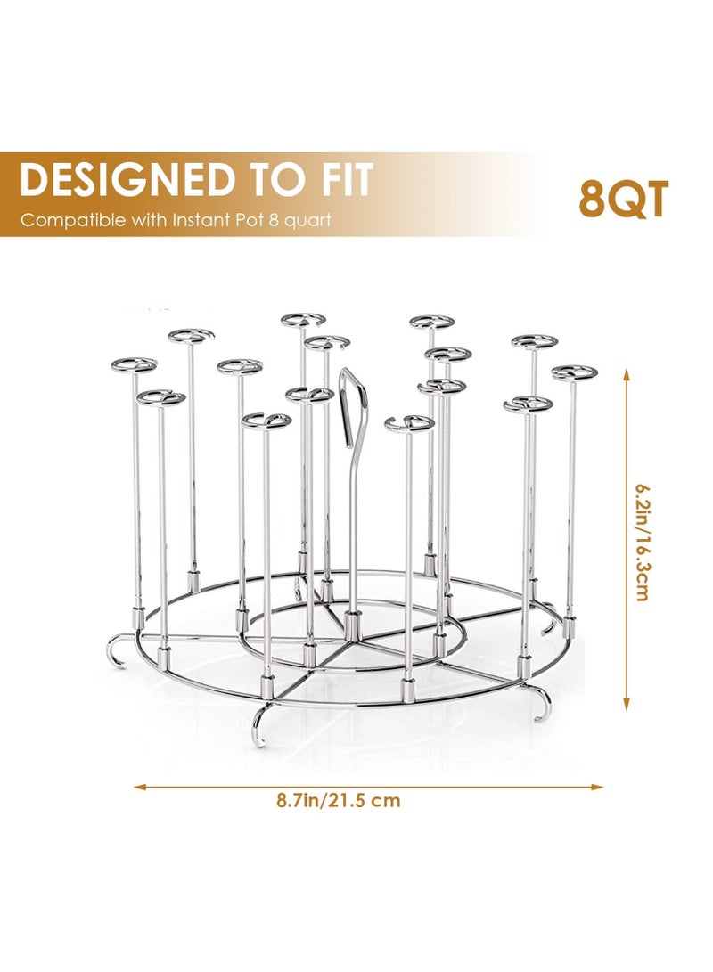 Y&D SYOSI Air Fryer Skewer Rack Stand, Skewers Holder, Stainless Steel Kebab 8 Qt Grills for Fryer, Stand Accessories Ninja  - Image 2