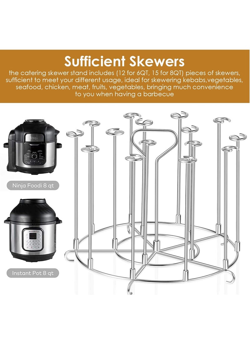 Y&D SYOSI Air Fryer Skewer Rack Stand, Skewers Holder, Stainless Steel Kebab 8 Qt Grills for Fryer, Stand Accessories Ninja  - Image 3