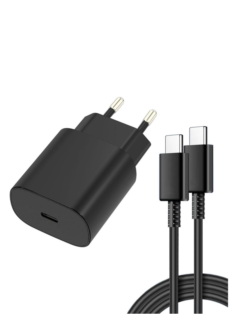 25W Super Fast Charger with USB Type-C Cable Black