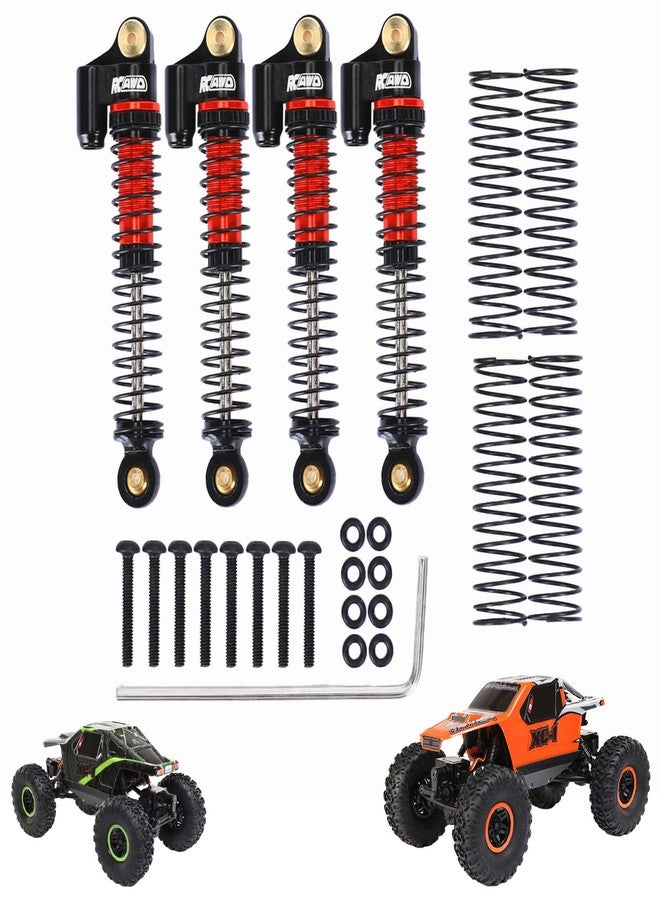 RCAWD ترقيات RCAWD لممتص الصدمات Axial AX24 XC-1 4WS مع قطع غيار إضافية من النوابض، وممتص صدمات أمامي وخلفي من الألومنيوم للسيارات التي تعمل بالتحكم عن بعد بمقياس 1/24 AXI00003 أسود - Image 1