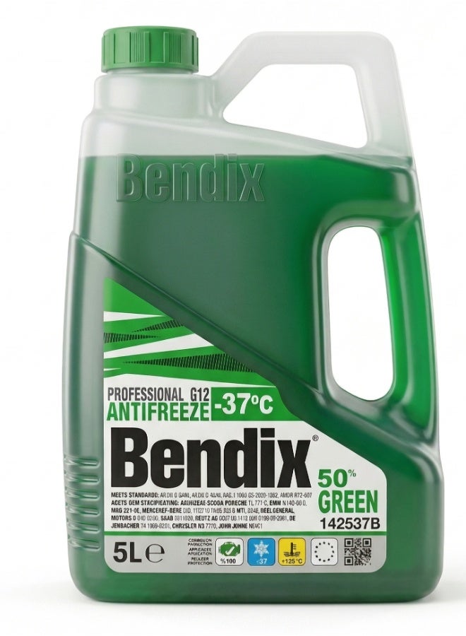 Bendix Anti-Freeze -37   coolant 5 Liter - Green Liquid Coolant  50% Concentrate G12
