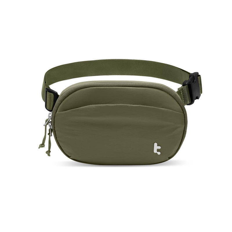 tomtoc Belt Bag with RFID Blocking, 1.5L Cross Body Fanny Pack for Women Men, Sling Waist Bags with Adjustable Strap for Travel Walk, Green - Image 1