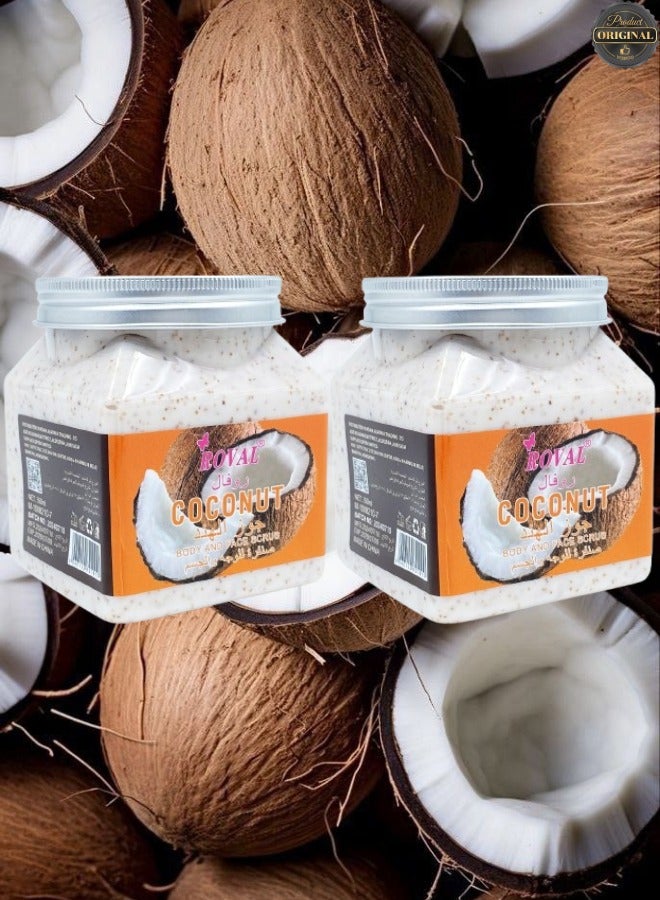 ROVAL 2 Pieces Coconut Body And Face Scrub - Image 1