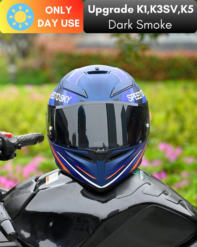 Logto Compatible With Upgrade Agv K1 Visor Replacement K3SV K5 Face Upgrade Shield Tinted Visor Helmet Accessories (Dark Smoke) - Image 2