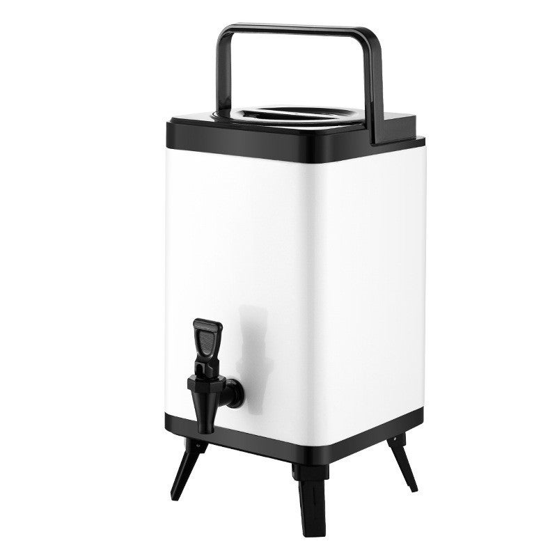 Stainless Steel Square Milk Tea Bucket - Large Capacity Insulated Container for Coffee & Soy Milk - Image 1