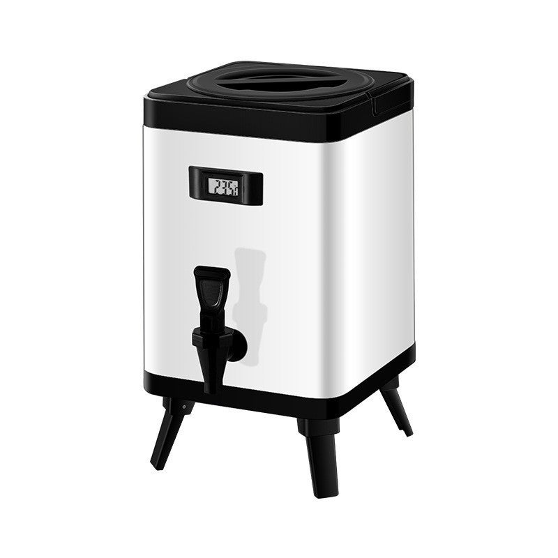 Stainless Steel Square Milk Tea Bucket - Large Capacity Insulated Container for Coffee & Soy Milk - Image 2