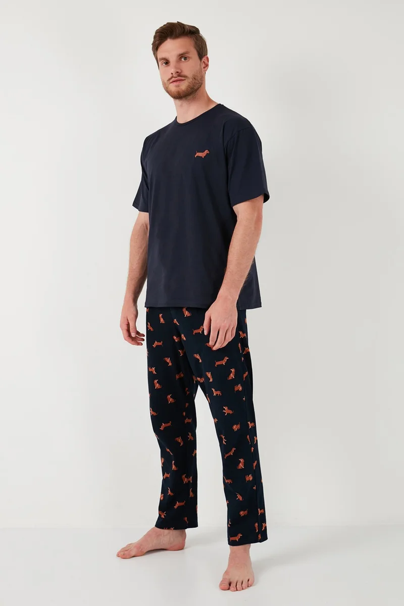 Buratti Cotton Regular Fit Short Sleeve Pajama Set Men's Pajama Set 6572012