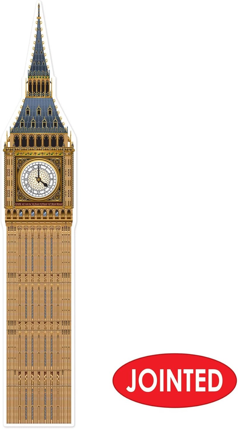 Beistle Big Ben Photo Prop Backdrop 5 11 Tall  British International Party Wall Decoration Cut Out England Themed Decor - Image 3