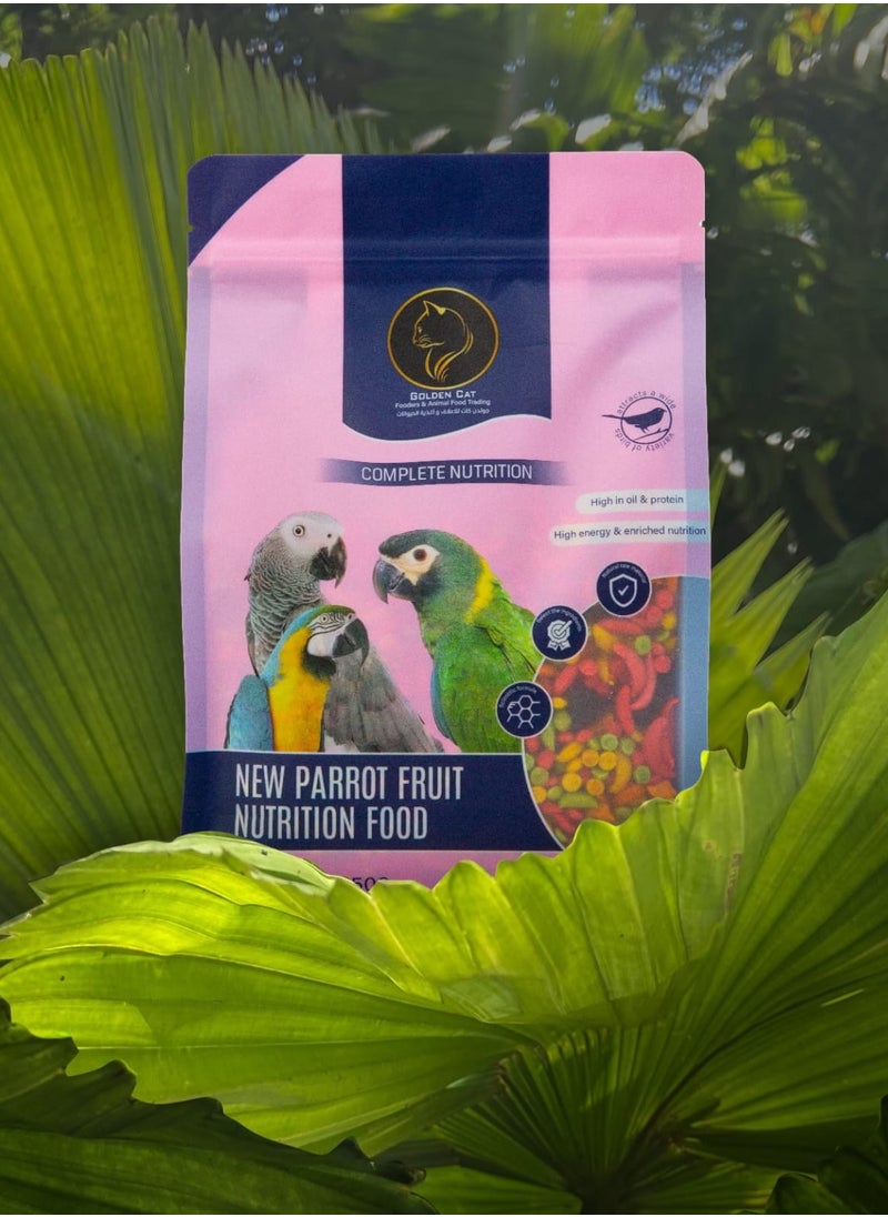 GOLDEN CAT - Parrot food, Bird food,Zupreem,Budgerigar,love bird,Cocktail, And Large Bird Food,New,Parrot, Fruit Nutrition Food 500g - Image 1