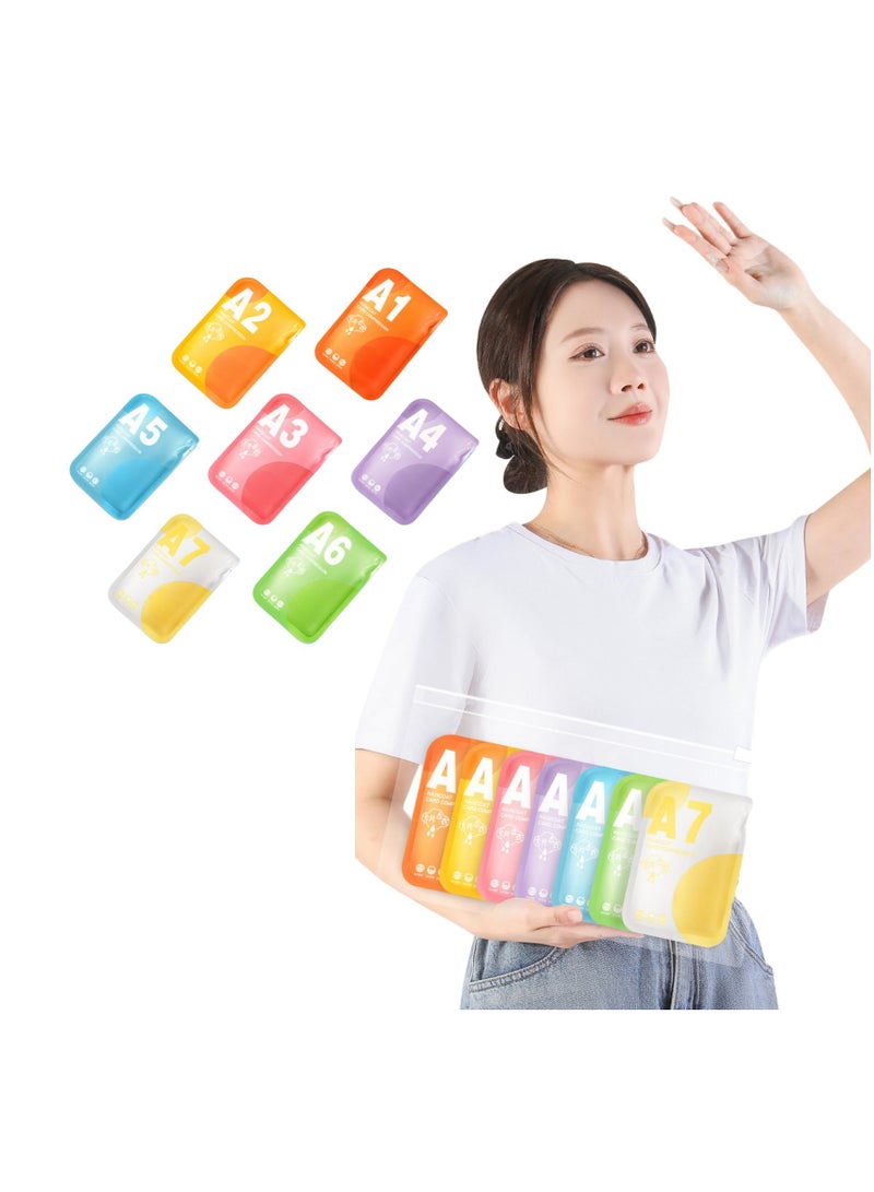 NOVOLAN Disposable Raincoat Portable Adult Thickened Travel Children Amusement Park Compressed Card Raincoat, Full Week Color Variety, Easy to Wear & Remove, Intensified Durability, 7-Piece Set - Image 1