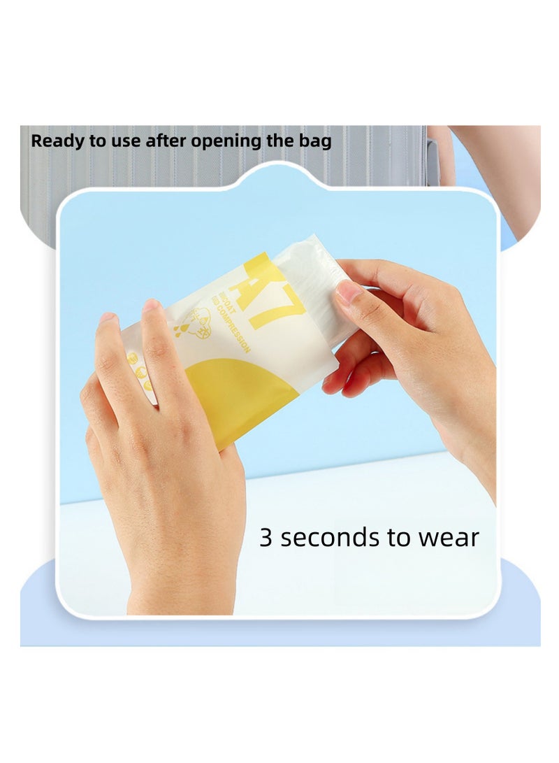 NOVOLAN Disposable Raincoat Portable Adult Thickened Travel Children Amusement Park Compressed Card Raincoat, Full Week Color Variety, Easy to Wear & Remove, Intensified Durability, 7-Piece Set - Image 4