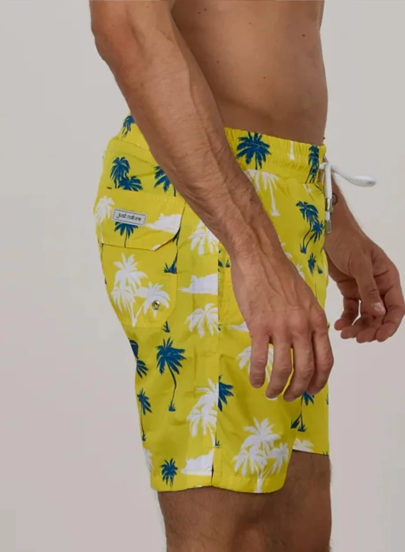 Just Nature Palma Yellow Premium Quick Dry Swim Shorts Palma Yellow for Men | Best Price UAE
