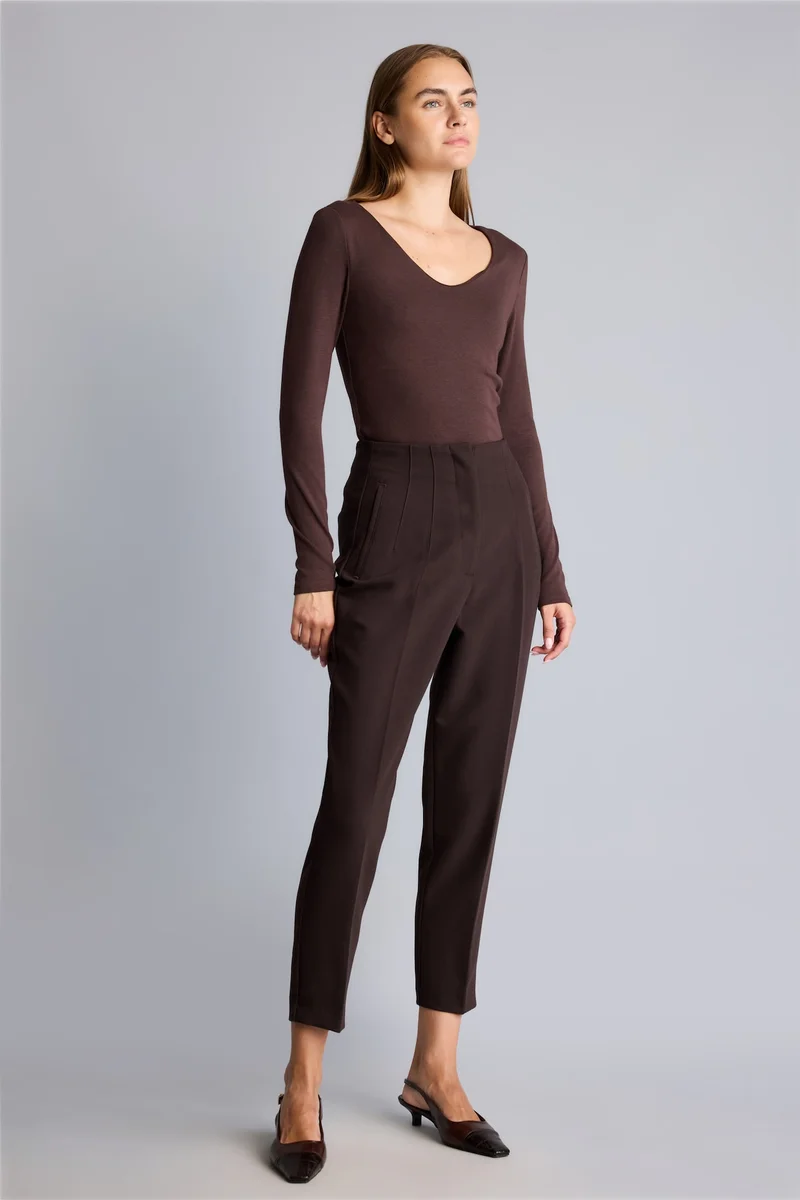 Defacto Carrot Fit High Waist Crop Trousers