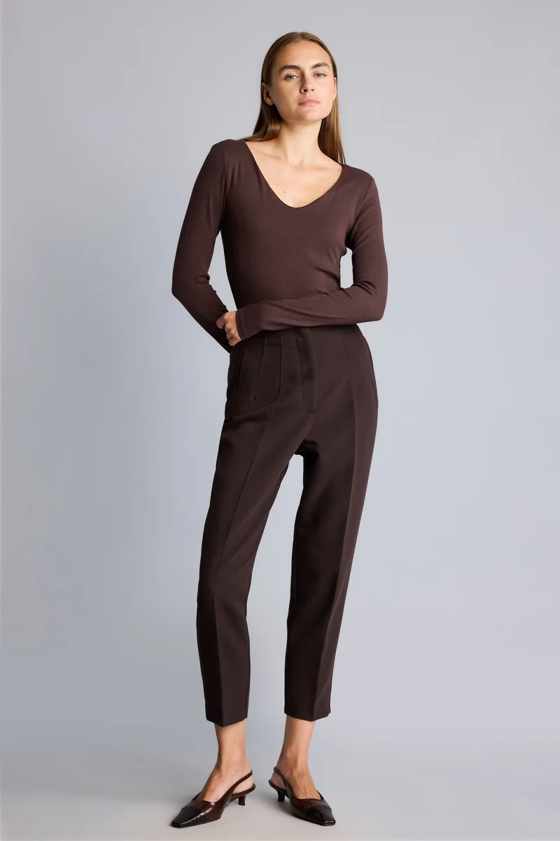 Defacto Carrot Fit High Waist Crop Trousers