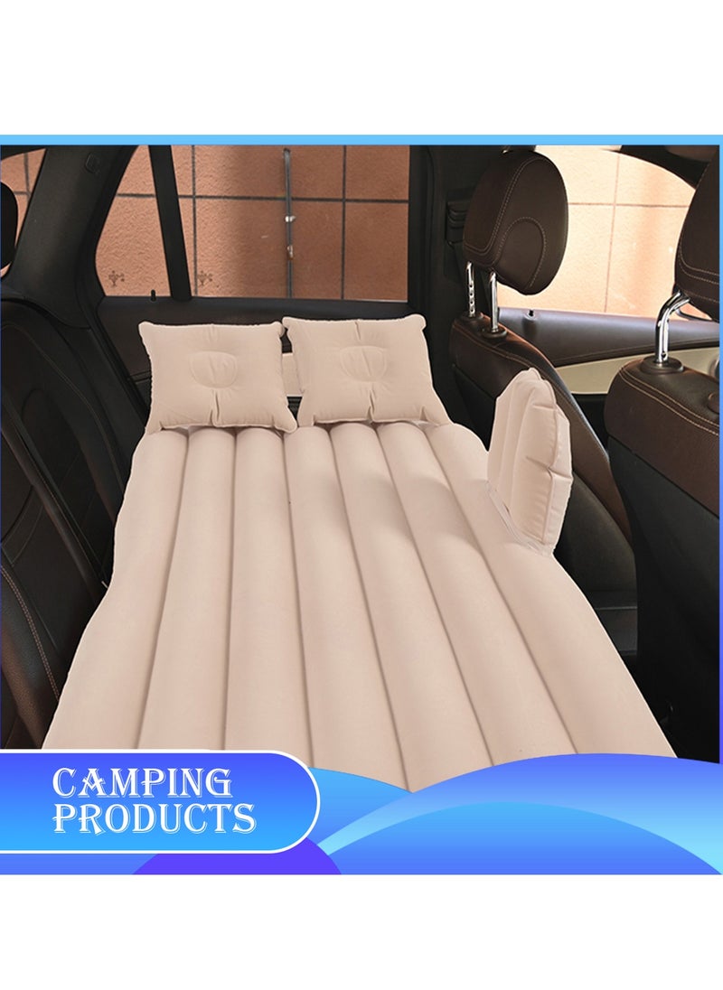 Manful Inflatable Mattress with Pump Portable Outdoor Air Mattress Foldable Single Thickened Flocking Mattress for Outdoor and Home  - Image 5