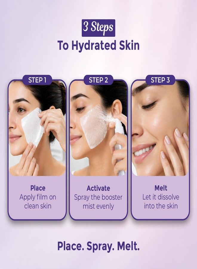 Sanfe High Prime Collagen Melting Film For 5X Hydrating Skin | 99.86% Collagen, Hyaluronic Acid | Face Pack/Mask, Reduces Wrinkles & Gives Instant Plumpness | Melting Patch with Collagen Booster Mist - Image 4
