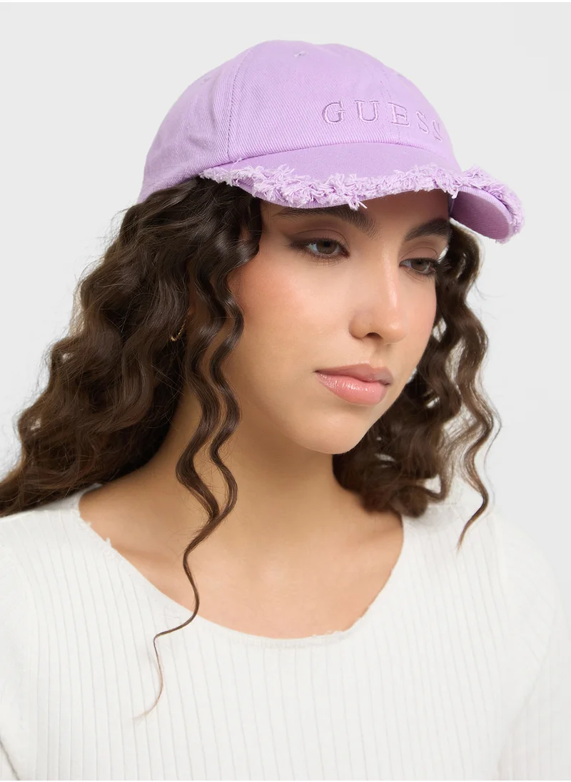 جس Logo Detailed Curved Peak Cap