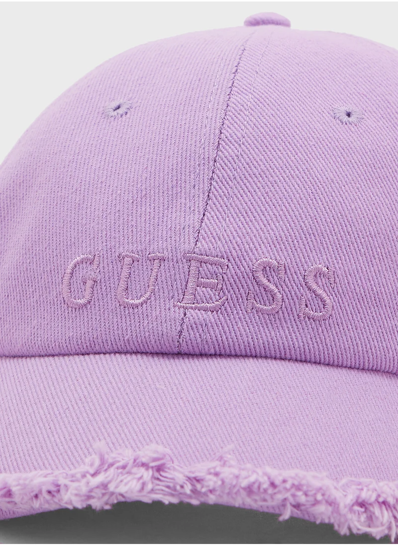جس Logo Detailed Curved Peak Cap