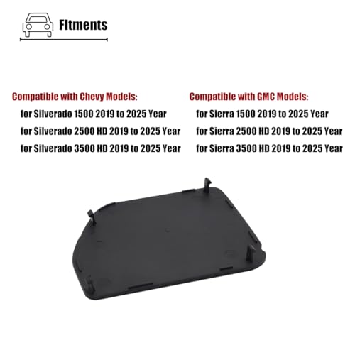 LXROAR01 Interior Door Handle Trim Cap Front Driver Side Compatible with Silverado Sierra 1500 2500 HD 3500 HD 2019 2020 2021 2022 2023 2024 2025, for 84630349 - Image 3
