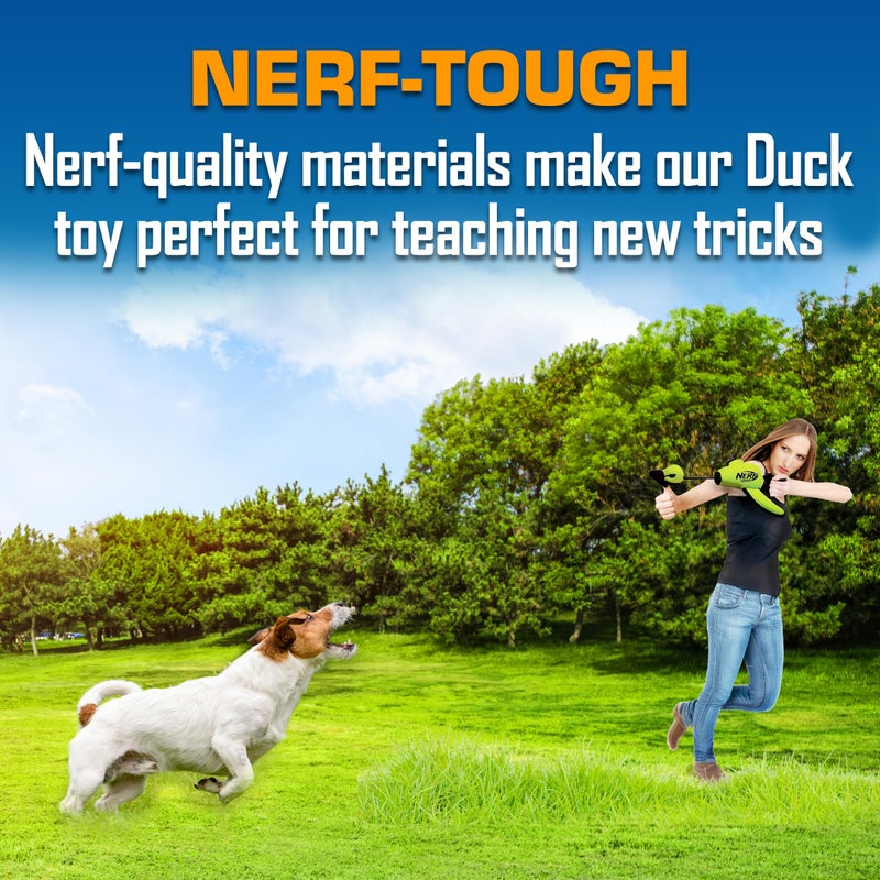 Nerf Dog Trackshot Launching Duck Dog Toy, 16.5 Dog Fetch Toy for Medium and Large Breeds, Green - Image 4
