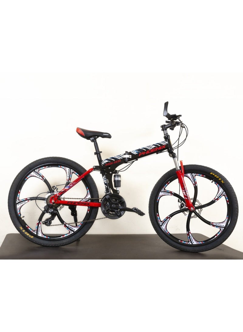 Phoenix Bike 2620 Foldingbike, 21 Speeds, 26 inches inches, Double suspension Steel - Image 2
