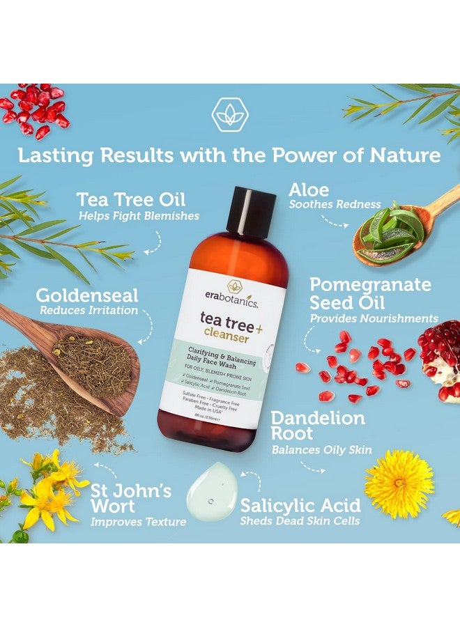 Era Organics Era Organics Purifying Tea Tree Oil Face Wash - Balancing Cleanser for Oily, Blemish-Prone Skin with Salicylic Acid - Sulfate-Free, Fragrance Free, Made in USA - Image 2