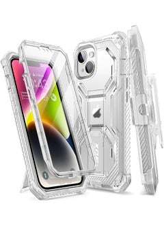 Armorbox Designed for iPhone 14 Plus Case 6.7'', Full-Body Rugged Kickstand Holster Protective Bumper Case with Built-in Screen Protector