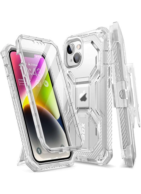 Armorbox Designed for iPhone 14 Plus Case 6.7'', Full-Body Rugged Kickstand Holster Protective Bumper Case with Built-in Screen Protector