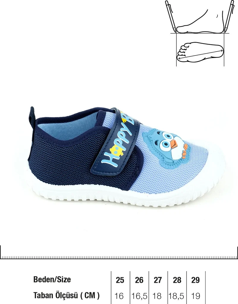 Summer Boy Linen Happy Bird Velcro Adjustable Shoes