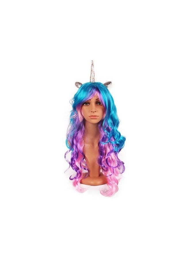 NIBEMINENT 70Cm Little Pony Anime Color Wig Unicorn Cosplay Multi - Image 3