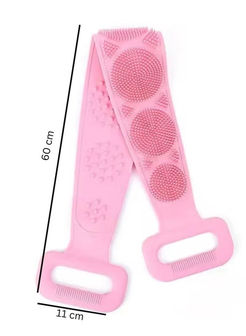 Back Scrubber for Shower Bath Scrub Body Brush Silicone Back Brush Extra Long Exfoliating Body Scrubber With Handle, Deep Clean and Invigorate Skin, for Men and Women（4pice） - Image 4