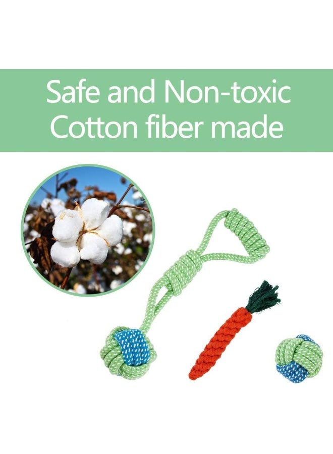 Mumoo Bear Dog Rope Toy Ball Toys Set Chew Teething Flying Disc for Small Medium and Large Squeak - Image 2