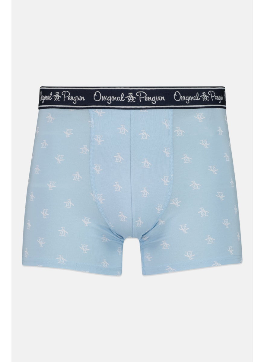 Original Penguin - Men 3 Pack Allover Print Boxer Briefs, Light Blue - Image 1