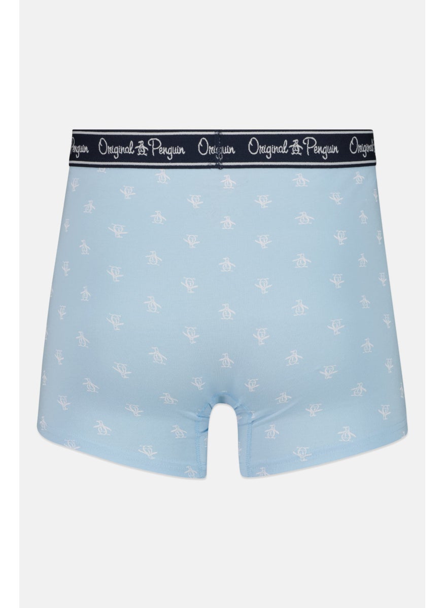 Original Penguin - Men 3 Pack Allover Print Boxer Briefs, Light Blue - Image 1