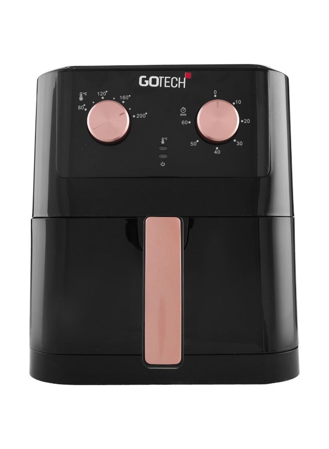 Gotech 6.0L Air Fryer, 1500W, Oil-Free Cooking, 60-Min Timer, Adjustable 80-200°C Temperature, 304 Stainless Steel Heating Tube, Non-Stick Pot, Grill Tray Included, Rapid Air Circulation Technology  - Image 1