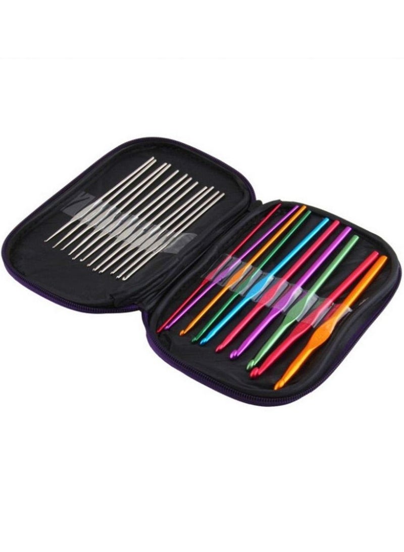 Knitting tool 0.6-6.5mm Crochet Hooks Handle Aluminum Alloy Knitting Knit Needles Weave Craft Yarn DIY Multicolor Mixed 2 Set  - Image 4