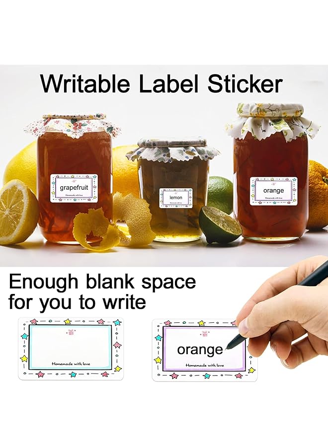 إيروريكس ملصقات للبرطمانات وملصقات مجمدة للأطعمة وملصقات برطمانات مربى ذاتية اللصق مقاس 45 × 25 مم وملصقات برطمانات وملصقات للمطبخ وملصقات زجاجات الطعام وملصقات زجاجات الطعام 1 لفة 250 قطعة عبوتان - Image 5