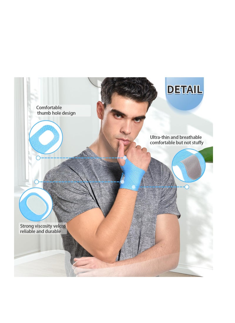 SYOSI Wrist Brace Support for Carpal Tunnel, Breathable Wrist Band Adjustable velcro straps for Wrist Wraps, Stabilizer for Tendonitis, Arthrits Pain Relieving Khaki 1 Piece  - Image 3