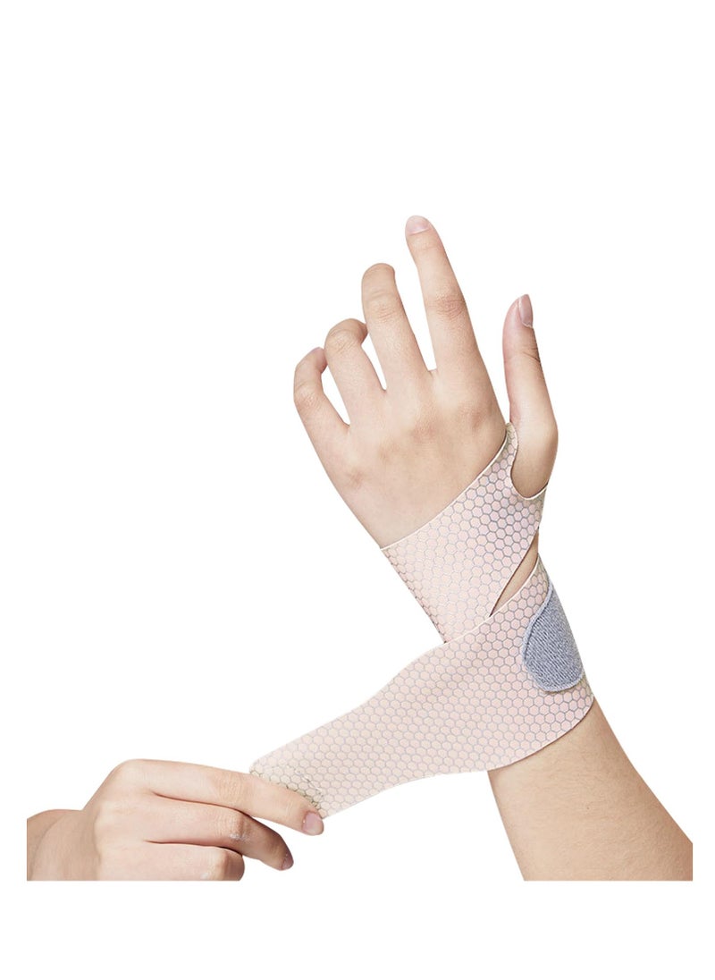 SYOSI Wrist Brace Support for Carpal Tunnel, Breathable Wrist Band Adjustable velcro straps for Wrist Wraps, Stabilizer for Tendonitis, Arthrits Pain Relieving Khaki 1 Piece  - Image 1