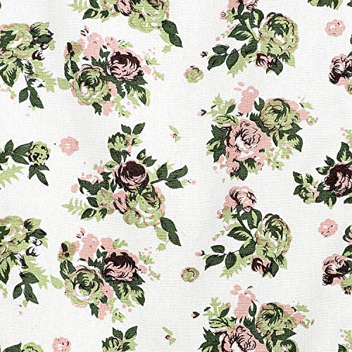 Dekor World 1 Piece Cotton Rose Printed Green Table Runner-(33x240 cm)-8 Seater Dinning & Center Table - Image 5