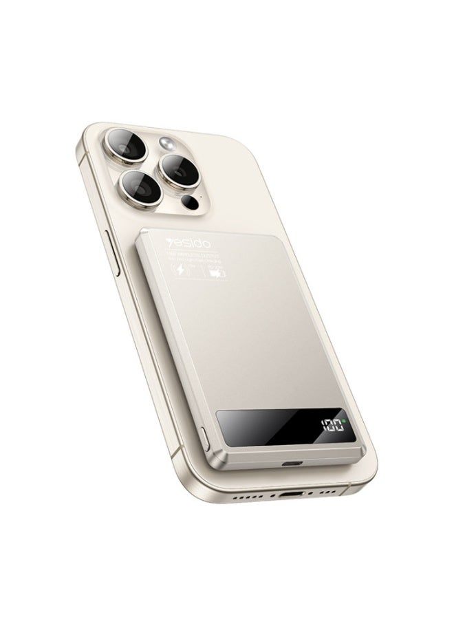 يسيدو YP66 5000mAh 15W شحن سريع لاسلكي شاشة رقمية بنك طاقة مغناطيسي من سبائك الألومنيوم - Image 1