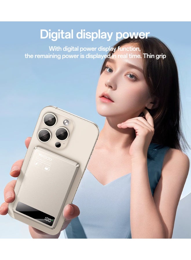 يسيدو YP66 5000mAh 15W شحن سريع لاسلكي شاشة رقمية بنك طاقة مغناطيسي من سبائك الألومنيوم - Image 5