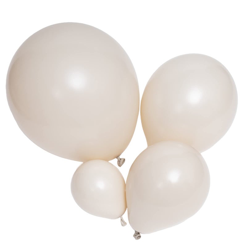 DECGOL Latex Balloons 100Pack Different Sizes 18 12 10 5 Inch Party Balloon Garland Kit Sand White - Image 2