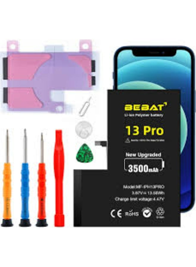 BEBAT Upgraded iPhone 13 Pro Replacement Battery with Tool Kit, 3500mAh Li-ion Polymer - Image 1