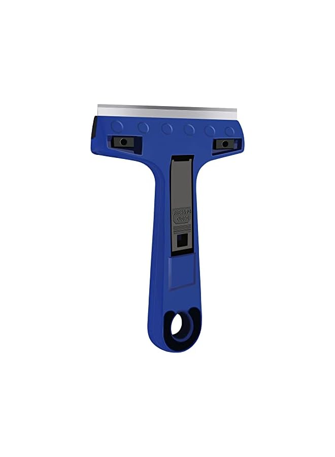 PROMASS Razor Blade Scraper, 4" Scraper Tool with 10 Extra Replacement Metal Blades, Razor Scraper Remover for Cleaning Paint, Caulk, Adhesive, Label, Decal, Sticker from Window, Glass, Tile, Floor, Stove Top  - Image 2
