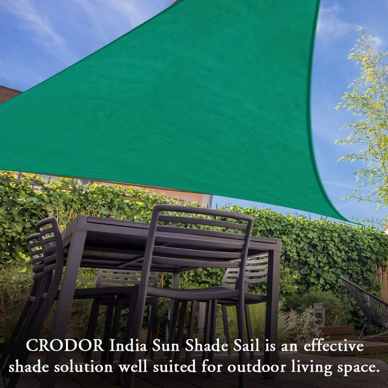 CRODOR Unique Plastic 90 Green Cover Sun Shade Sail with Attached Chords 10 ft x 25 ft Green Garden Green net Shade Balcony shed Cover - Image 2