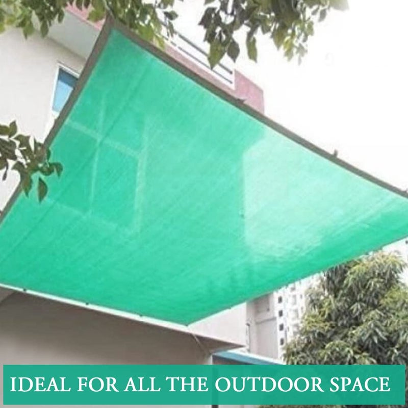 CRODOR Unique Plastic 90 Green Cover Sun Shade Sail with Attached Chords 10 ft x 25 ft Green Garden Green net Shade Balcony shed Cover - Image 5