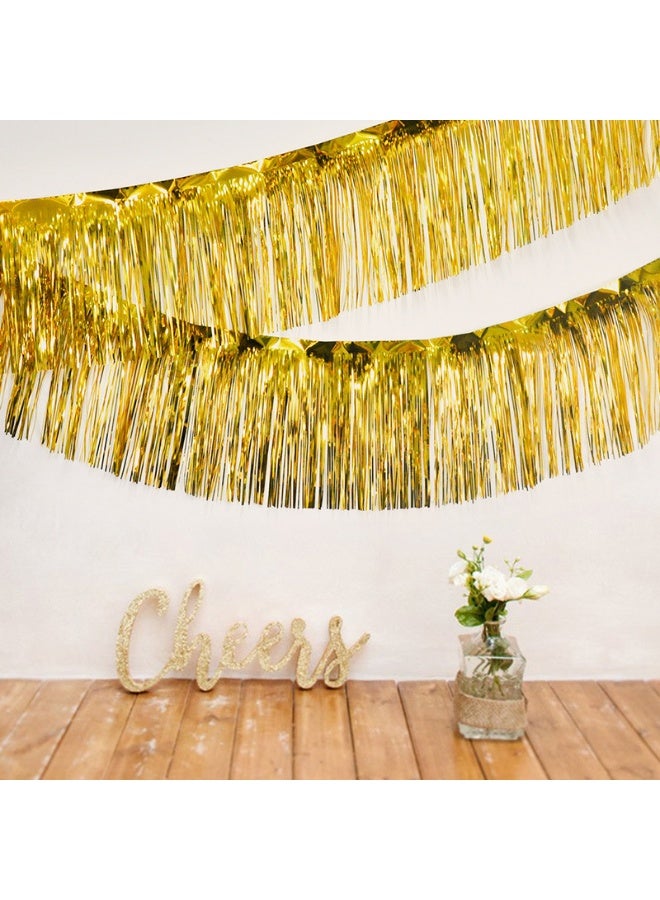 Anna 30x200cm Birthday Party Background Wall Decorative Banners - 6 Pack Shiny Fringe Tassel Curtains - Image 3